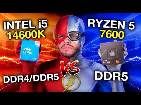 A ESCOLHA CERTA PARA GAMES? CORE i5 14600K vs RYZEN 5 7600