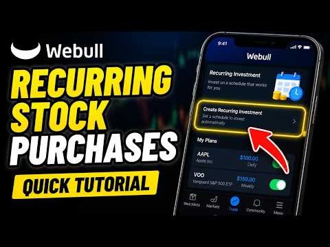 How to install recurring stock purchases with Webull - Quick Tutorial