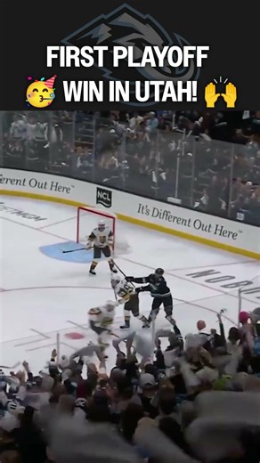 First home playoff win for the MAMMOTH! 🥳🦣 #nhl #shorts