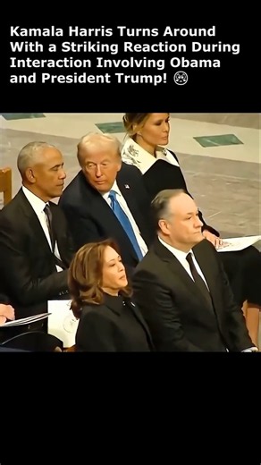 Kamala Harris Reacts as Trump and Obama Interact — Her Reaction Goes Viral