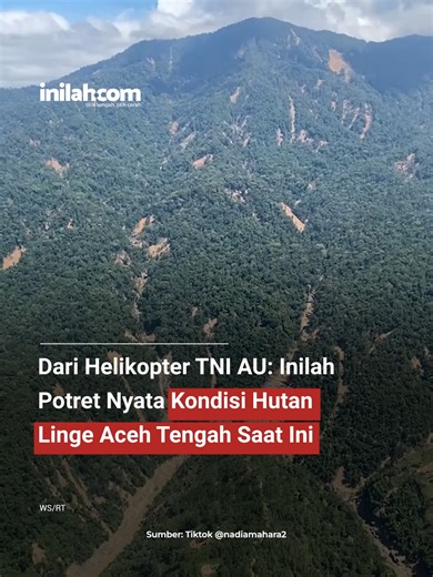 SERULE & ATU PAYUNG: TITIK TERAKHIR YANG MASIH TERISOLASI Inilah penampakan dari helikopter TNI AU mengenai kondisi hutan di perbukitan Kecamatan Linge. Terlihat jelas titik-titik longsor yang memutus nadi transportasi darat di wilayah tersebut. Helikopter ini mengangkut relawan yang tergabung dalam 'Posko Rakyat', personel BNPB, dan TNI yang sebelumnya dijemput dari Kecamatan Linge untuk kembali memuat ulang (restock) logistik serta mempersiapkan tim relawan tambahan. Saat berbincang dengan tim