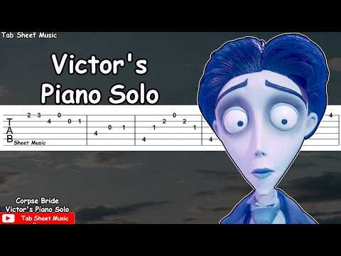 Corpse Bride - Victor's Piano Solo | EASY Guitar Tutorial