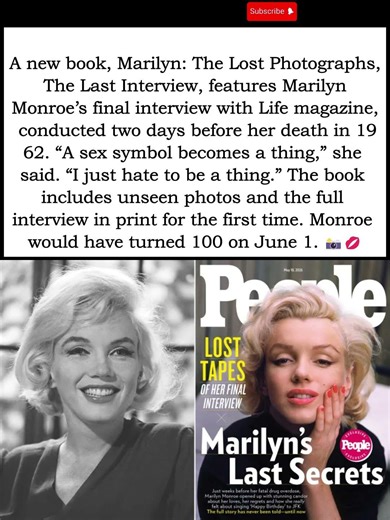 Marilyn Monroe’s Final Interview “Most People Really Don’t Know Me” #lastinterview