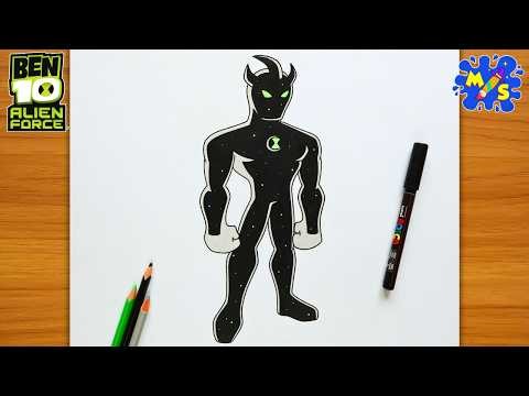 How To Draw Alien X Step By Step | Easy Ben 10 Drawing Tutorial