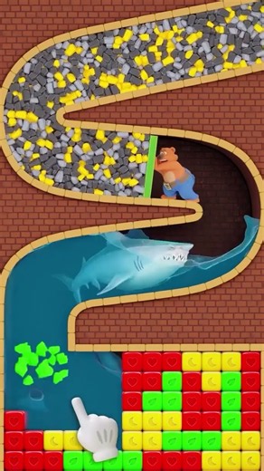 a Ferocious Shark that is Attacking | Toon Blast Game Ads #toonblast #toonblastgame #gameplay #game