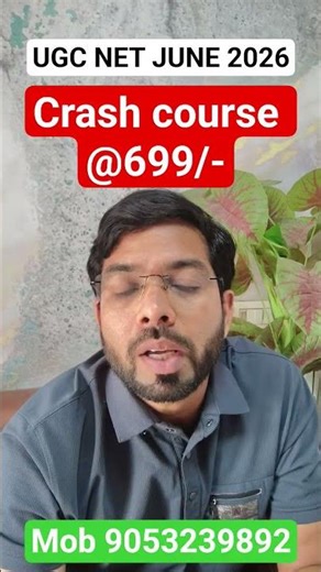 UGC NET ENGLISH JUNE 2026 CRASH COURSE