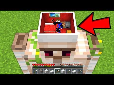 I Made a HOUSE Inside IRON GOLEM'S HEAD In Minecraft