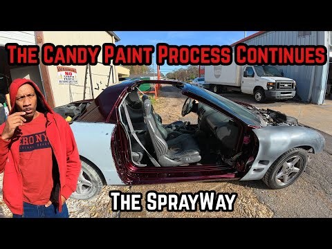Pulled The Brandywine Trans Am Outside To Continue The Candy Paint Process - KANDY OVER MICRO FLAKE