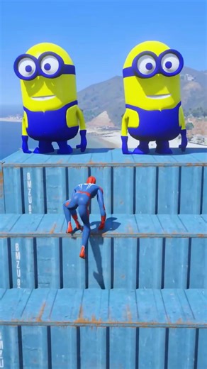 GTA 5 Epic Spiderman Ragdolls | Jumps / Fails ep. 86 #shorts