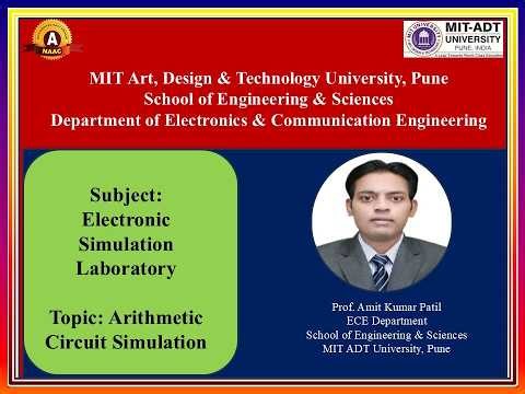 Arithmetic Circuit Simulation By Prof Amit Kumar Patil