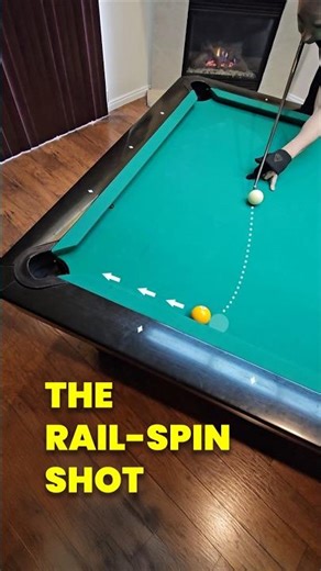 The RAIL-SPIN Shot - Learn it in 20 Seconds! - Pro Hacks #billiards #pool #zeroxbilliards