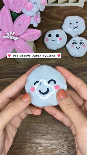 How to Make a Tissue Paper Squishy #papercraft #squishy #satisfying #diy