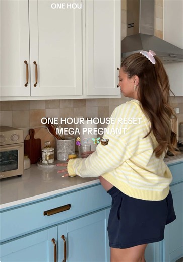 One Hour House Reset While Mega Pregnant: Sunday Reset Cleaning Routine