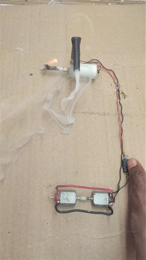 mini smoke machine with powering double DC motor science project_Dc Motor #dcmotor