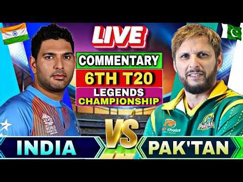 🔴Pakistan vs India Legends , 6th t20 | Scores and commentary | Pak vs Ind Asian Legends championship