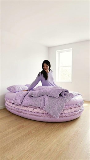 🔴 Sleeping on a Giant Crunchy Slime Macaron! 🤤💤 #ASMR #Slime #OddlySatisfying #CrunchySlime #Sleep