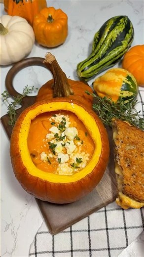 Roasted Butternut Squash Soup 🍂 Тыквенный крем-суп #recipe #hsorts