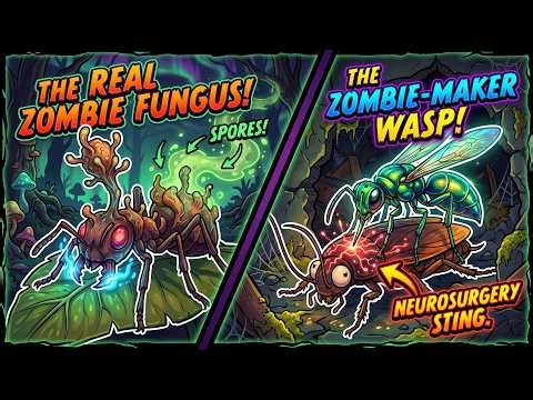 Mind Control in Nature: Zombie Ant Fungus & Emerald Jewel Wasp Explained