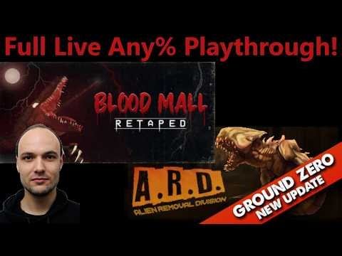 🇸🇰 🇨🇿 🇬🇧 Marten Live Playthrough #214 1/2: BLOOD MALL: RETAPED + Alien Removal Division