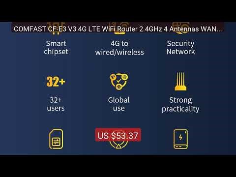 COMFAST CF-E3 V3 4G LTE WiFi Router 2.4GHz 4 Antennas WAN/LAN ... — Best Buy 2026 | Great Quality!