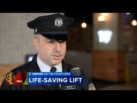 Philadelphia police sergeant carries man to safety during high‑rise hotel fire