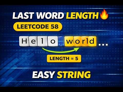 Length of Last Word 🔥 | LeetCode 58 Java | Super Easy Trick
