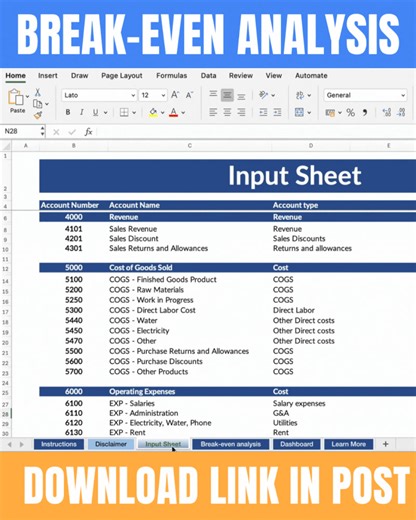 Break-Even Analysis Template Every pro needs this. Share it! Knowing your break-even point is key for any business. This template helps you figure out the units and price you need. Break-even means revenue equals costs. Free template here: [Insert Shortened Link] Why you need this: Visual charts. Cost breakdown. What-if scenarios. Profit calculations. Super easy to use. See more on the infographic! Р.С: Nicolas Boucher, FolIοw Nicolas Boucher for more content like this Break-Even Analysis Templa