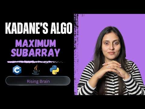 Maximum Subarray – From Brute Force to Optimal | Kadane’s Algorithm Explained | C++, Java, Python