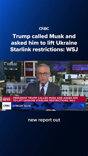 Trump called Elon Musk and asked him to lift Ukraine Starlink restrictions: WSJ