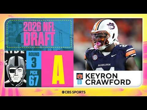 Raiders select Keyron Crawford in Third Round | 2026 NFL Draft Grades & Reaction