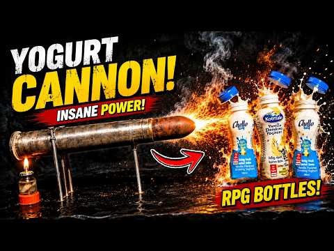 Yogurt Cannon vs Bottles – The Results Were INSANE! 🤯