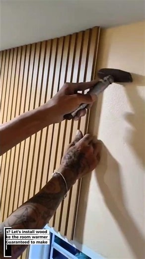 Transform Plain Walls into Aesthetic: Wood Wall Paneling Tutorial! 🪵✨