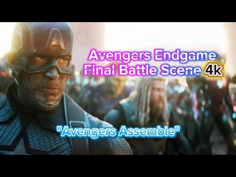AVENGERS ENDGAME Final Battle Scene 4K 🔥 Avengers Assemble vs Thanos
