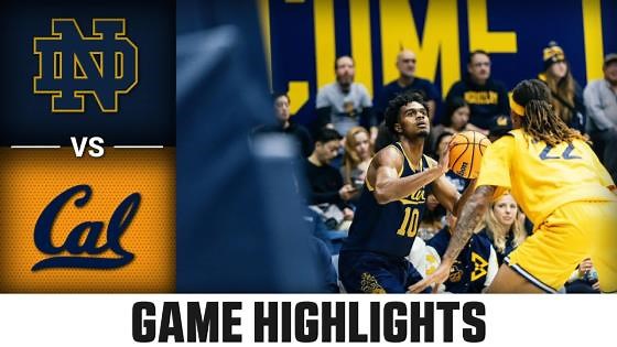 Notre Dame vs. Cal Game Highlights | 2025-26 ACC Men's Basketball