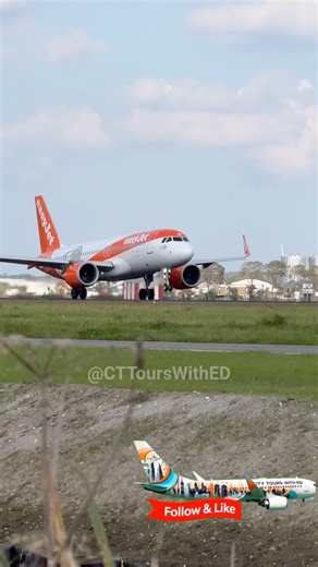 Smooth landing easyJet - Amsterdam #aviation #easyjet #airbusa320 #smooth