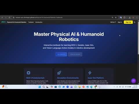 Hackathon I: Create a Textbook for Teaching Physical AI & Humanoid Robotics Course | PIAIC