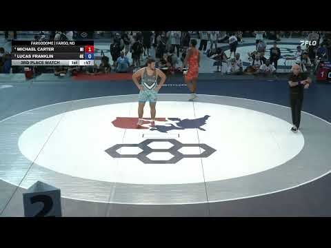 285 lbs 16U Boys 3rd Place Match - USMC Junior Nationals | Michael Carter vs Lucas Franklin