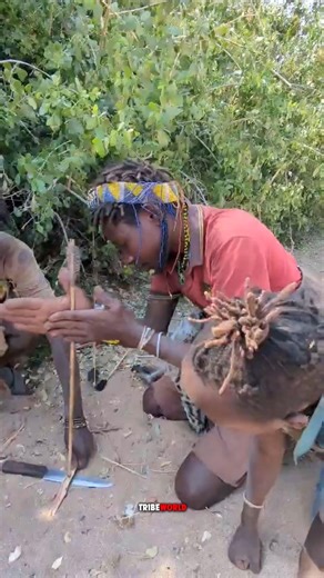How Do Tribes Create Fire Without a Lighter? #shorts #viral #tribalculture #africa #ytreels #gk