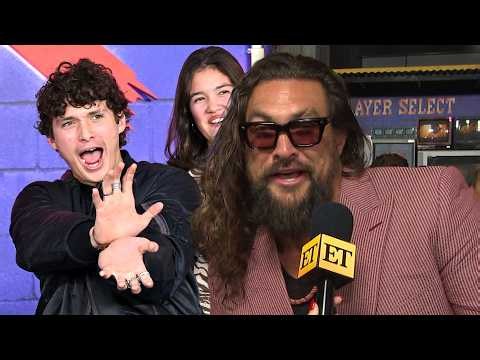 Jason Momoa Gets to NERD OUT Over Street Fighter With Son Wolfie (Exclusive)
