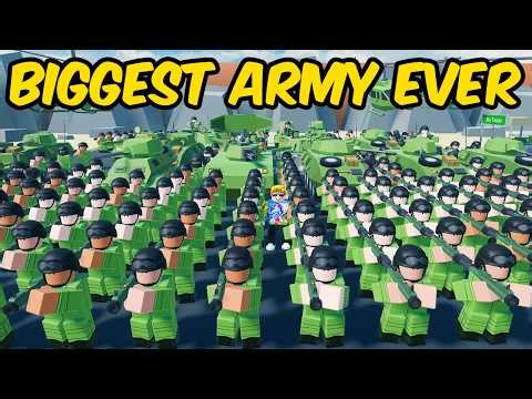 I MADE THE BIGGEST ARMY TO INVADE THE WORLD in ROBLOX