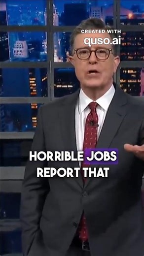 Colbert Roasts Trump’s Unemployment Numbers! 🍔📉