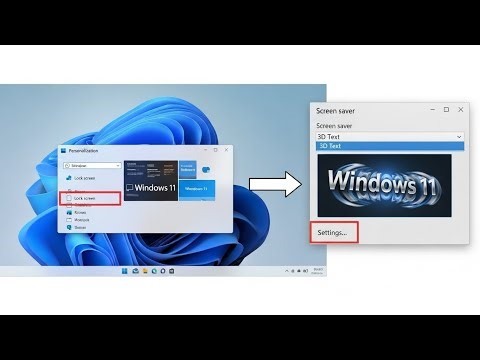 How To Set 3d Text ScreenSaver On Windows 11