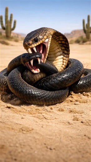 World’s Most Dangerous Snakes Clash – King Cobra vs Black Mamba#snake #kingcobra