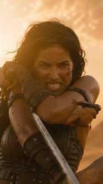 Two Female Warriors Fight in the Desert | Epic Sword Duel in the Sandstorm | Dream Engine Studio