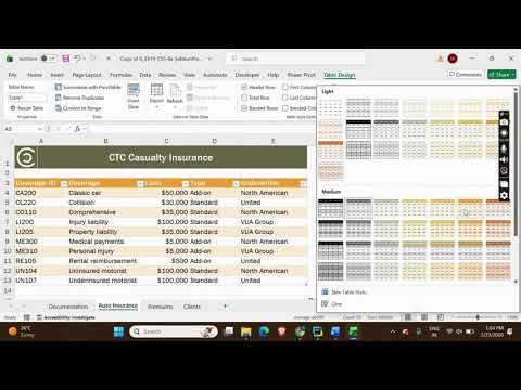Illustrated Excel 2019 | Modules 5-8: SAM Capstone Project 1a CTC Casualty Insurance #shellycashman