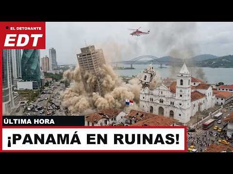 ¡Panamá en ruinas tras terremoto de 7,7! Edificios colapsados, carreteras destruidas, catedral rota