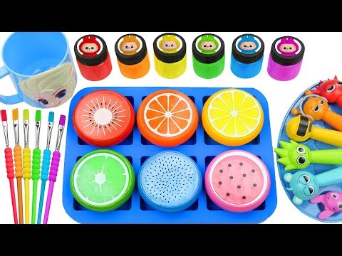 Satisfying Video l DIY How To Make Big Slime Ftuts IN Blie SPRUNKI Candy Form Labubu Paints Mix ASMR
