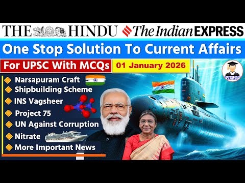 1 January 2026 Indian Express Newspaper Analysis | The Hindu Analysis | Daily Current Affairs