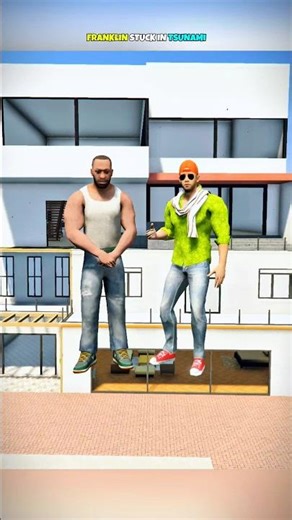 FRANKLIN STUCK IN TSUNAMI | INDIAN BIKES DRIVING 3D | #shorts #indianbikedriving3d