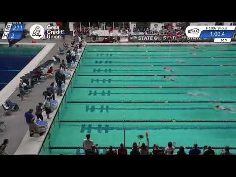 2025 WIAA High School Girls State Swim 2A - 100 BR Finals